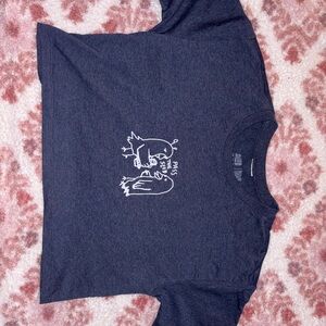 Navy ‘Pass the Seed’ Graphic Crop Tee